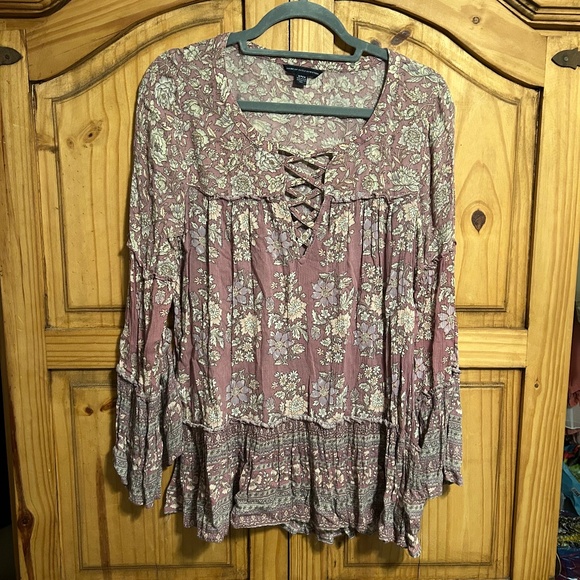 American Eagle Floral Boho Blouse - Picture 1 of 8